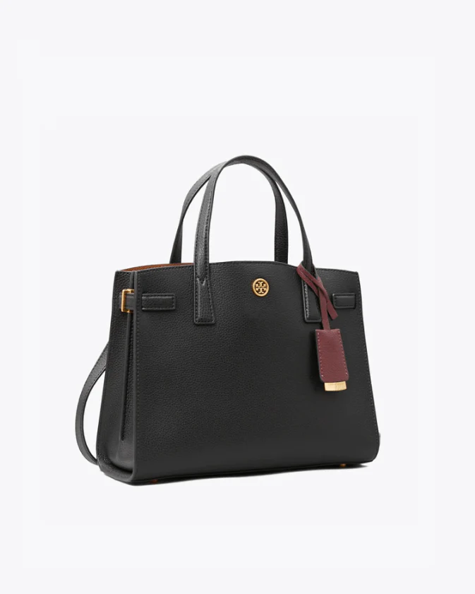 Tory Burch Walker Small Satchel, Black