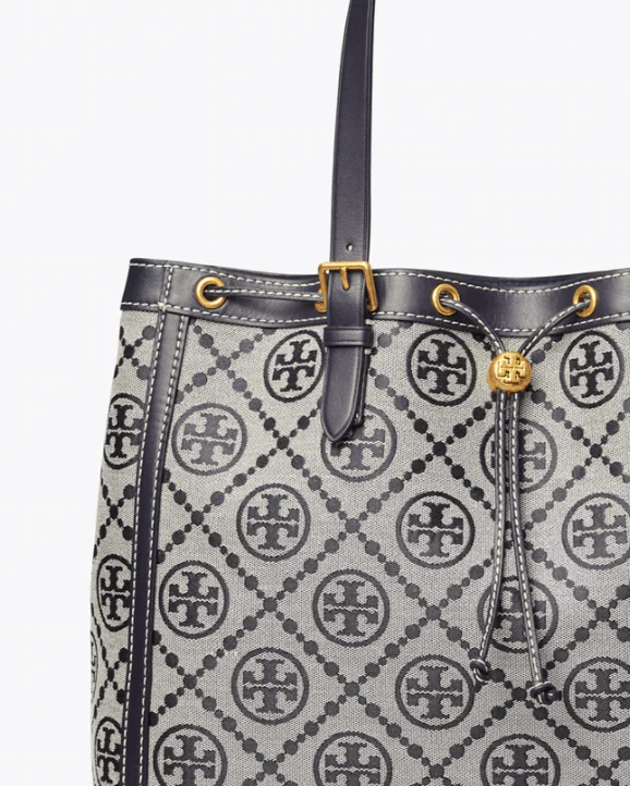 Tory Burch T Monogram Jacquard Tote Bag, Tory Navy