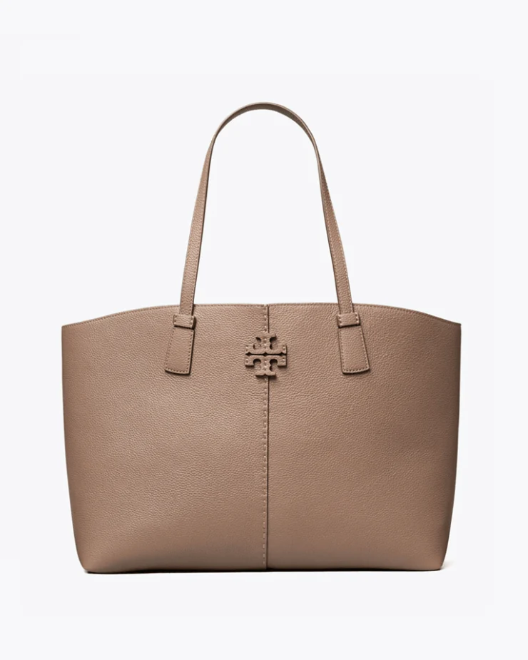 Tory Burch Mcgraw Tote Bag, Silver Maple