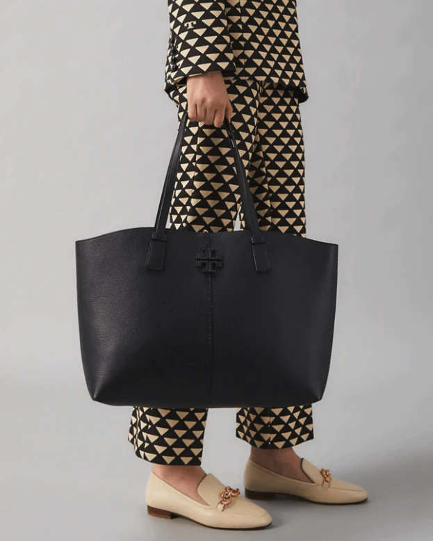 Tory Burch Mcgraw Tote Bag, Black