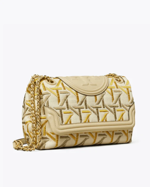 Tory Burch Fleming Soft Embroidered Convertible Shoulder Bag