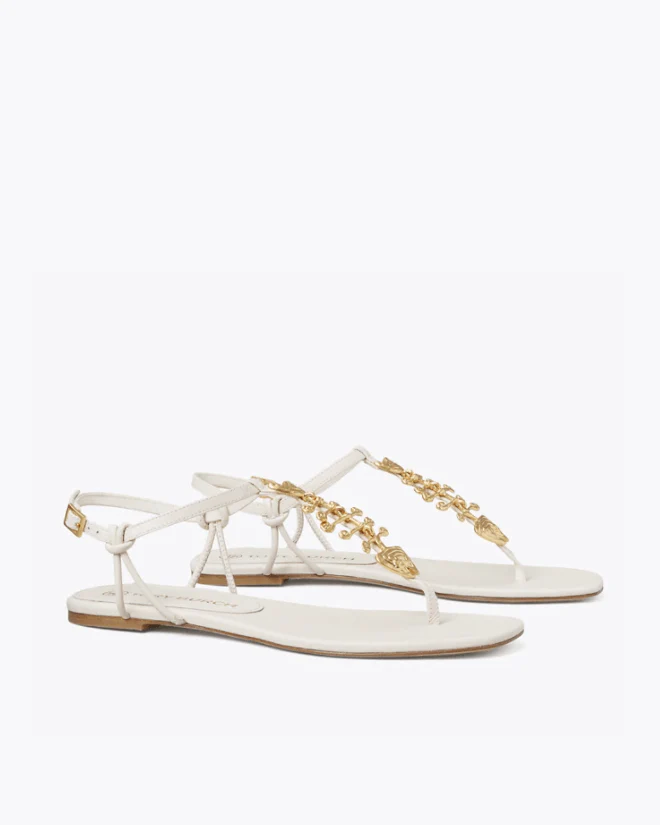 Tory Burch Capri Fish Sandal, New Ivory