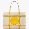 Tory Burch Ella Canvas Quadrant Knot Tote Bag