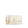Tory Burch Kira Chevron Chain Wallet Crossbody Bag, New Ivory