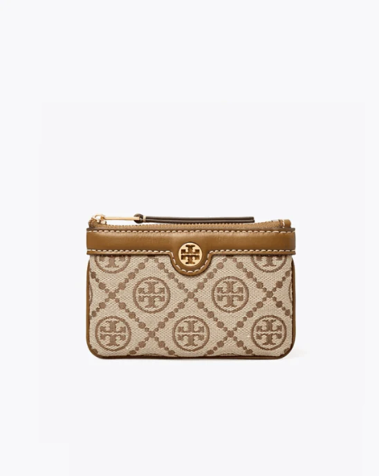 Tory Burch T Monogram Card Case Key Ring