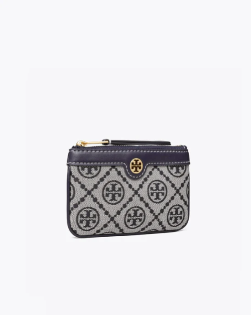 Tory Burch T Monogram Card Case Key Ring