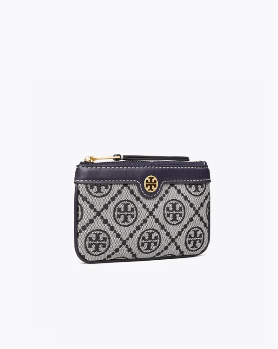 Tory Burch T Monogram Card Case Key Ring