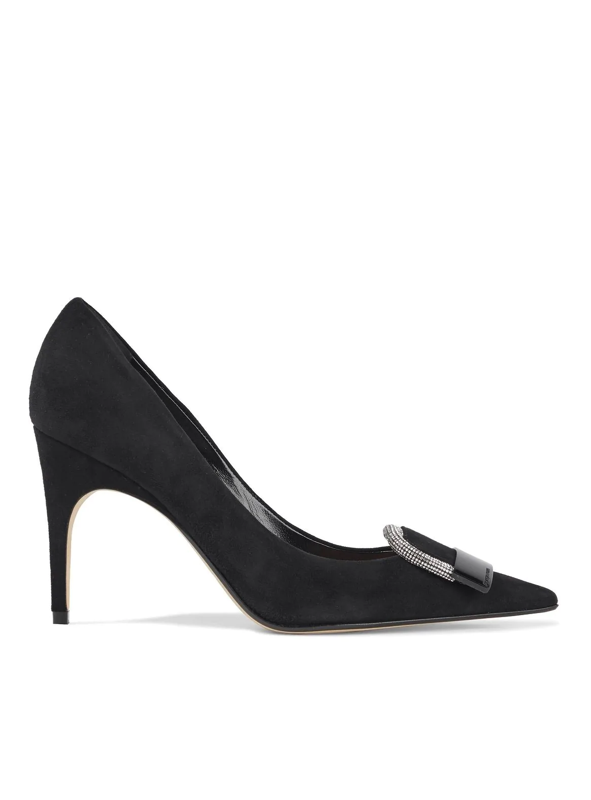Sergio Rossi Sr1 Crystal-Embellished Suede Pumps