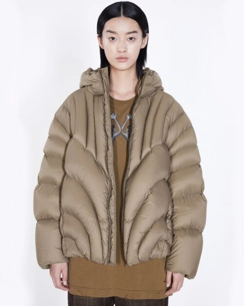 Jnby Quilted Hooded Oversize Down Jacket-Pink