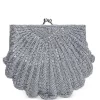 La Regale Shell Beaded Evening Clutch