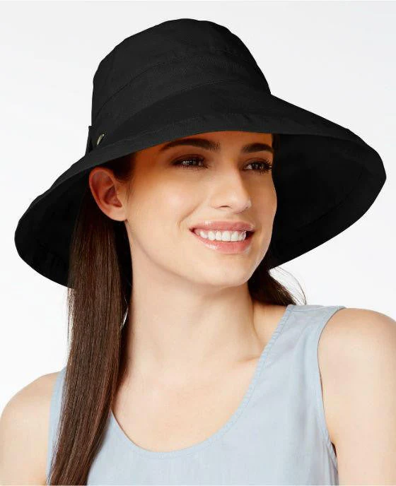 Scala Cotton Canvas Bow Kettle Hat