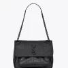 Saint Laurent Medium Niki Croc-Embossed Leather Shoulder Bag