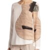Akris Punto Natural Guitar-Print Silk Blouse