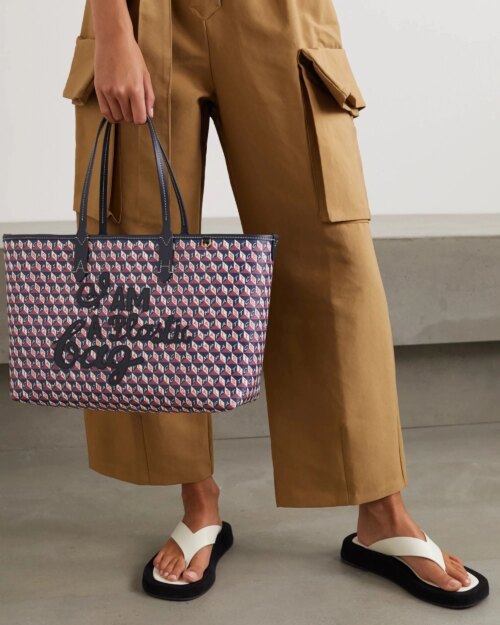 Anya Hindmarch Recycled Canvas Tote Bag, Blue