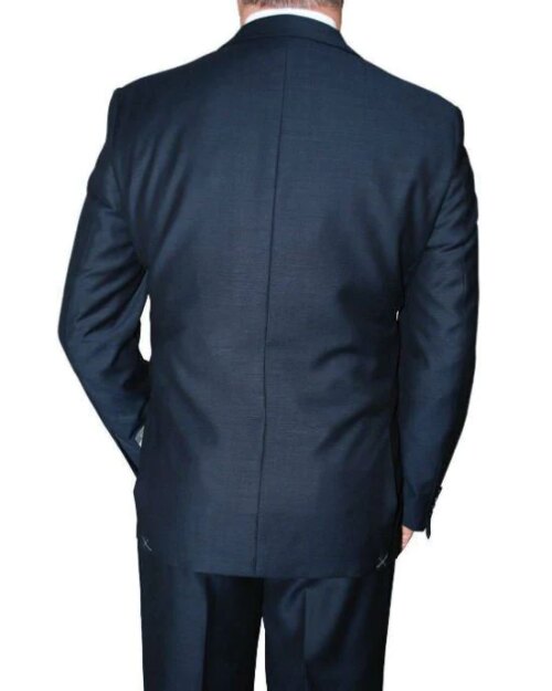 DKNY Slim-Fit Blue Solid Sharkskin 2 Piece Suit-DKNY-Fashionbarn shop
