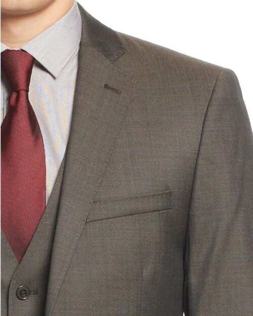 Calvin Klein Sharkskin Vested X Slim Fit 3 Piece Men's Suit-CALVIN KLEIN-Fashionbarn shop