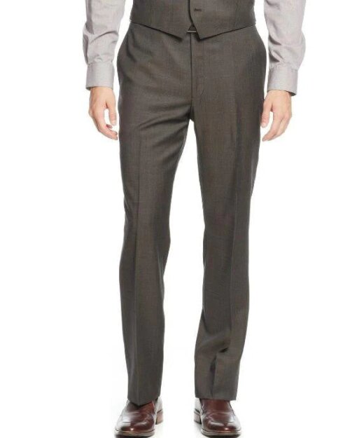 Calvin Klein Sharkskin Vested X Slim Fit 3 Piece Men's Suit-CALVIN KLEIN-Fashionbarn shop