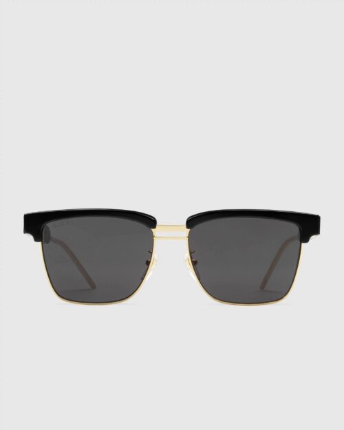 Gucci Square Metal And Acetate Sunglasses