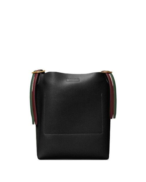 Tory Burch Perry Leather Bucket Bag, Black