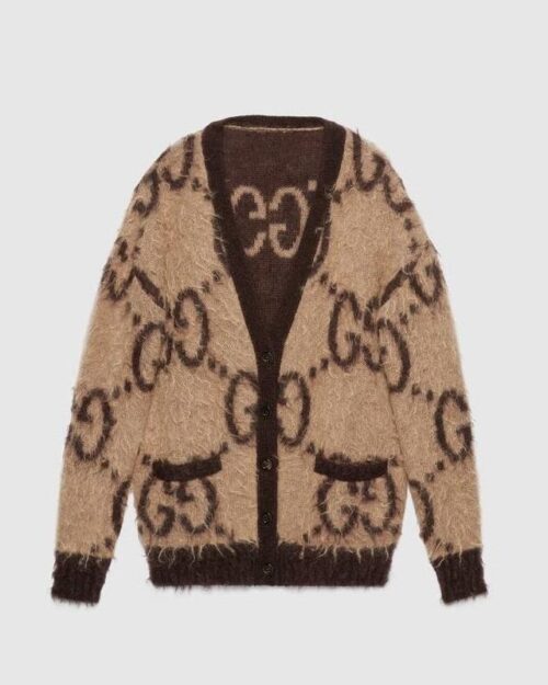 Gucci Reversible GG Mohair Wool Cardigan
