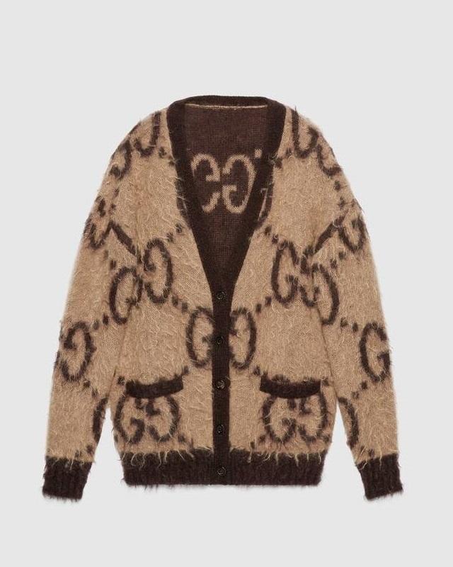 Gucci Reversible GG Mohair Wool Cardigan