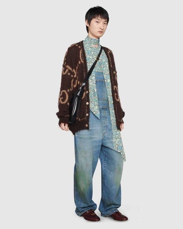 Gucci Reversible GG Mohair Wool Cardigan