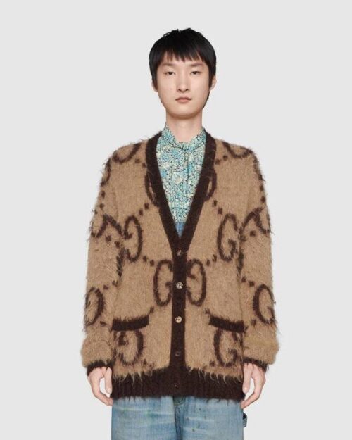 Gucci Reversible GG Mohair Wool Cardigan