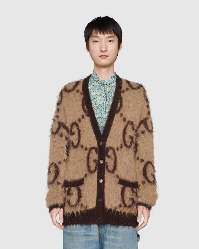 Gucci Reversible GG Mohair Wool Cardigan