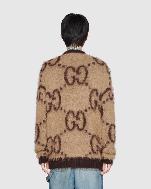 Gucci Reversible GG Mohair Wool Cardigan