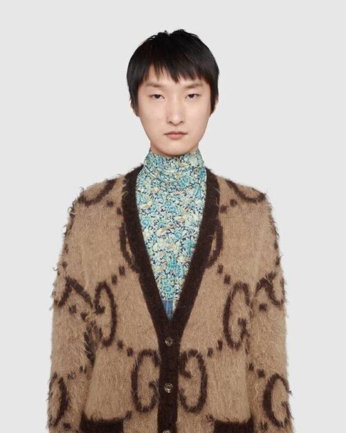 Gucci Reversible GG Mohair Wool Cardigan
