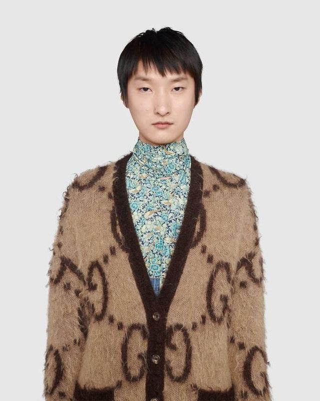 Gucci Reversible GG Mohair Wool Cardigan