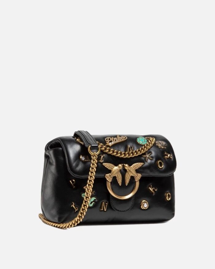 Pinko Mini Love Bag Puff Summer Pins, Black