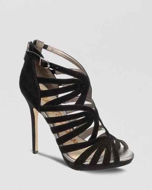 Sam Edelman Peep Toe Caged Platform Evening Sandals - Eve High Heel