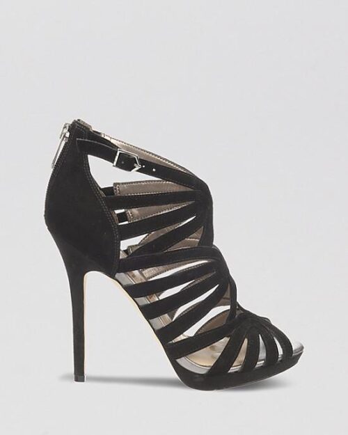 Sam Edelman Peep Toe Caged Platform Evening Sandals - Eve High Heel