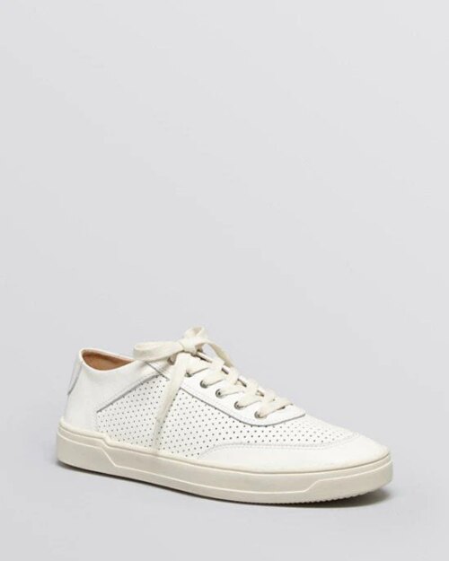 VIA SPIGA Flat Lace Up Sneakers - Gitana Perforated