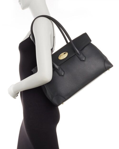 Roberto Cavalli Foldover Leather Shoulder Bag