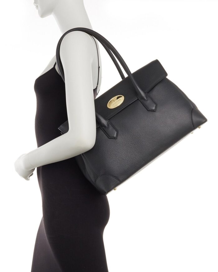 Roberto Cavalli Foldover Leather Shoulder Bag