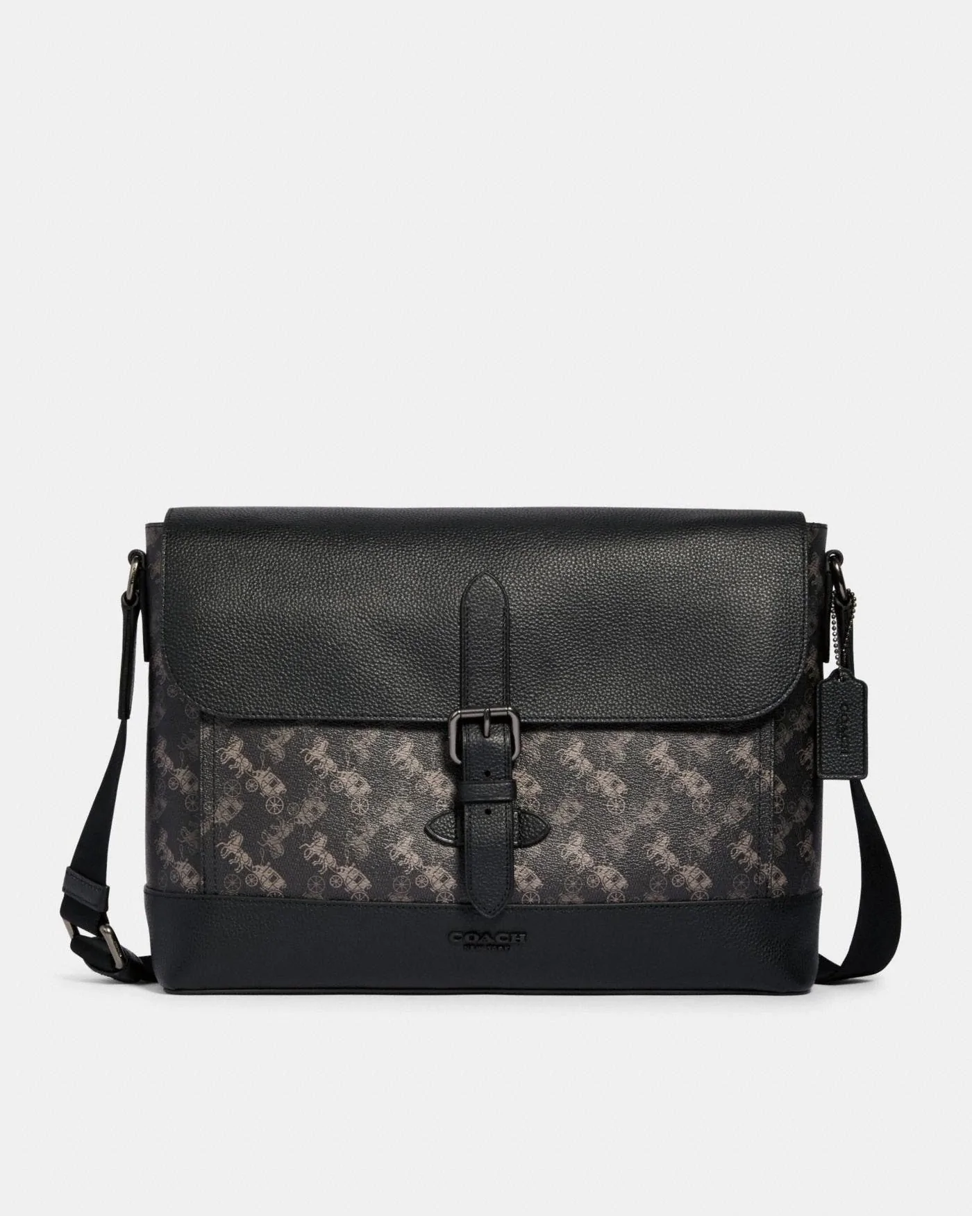 Coach Hudson Messenger With Horse And Carriage Print