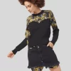 Versace Jeans Couture Logo Baroque Accent Jumper