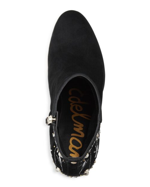 Sam Edelman Women's Taft Embroidered Pearl Stud Booties