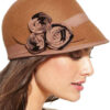 Nine West Felt Cap with Rosettes