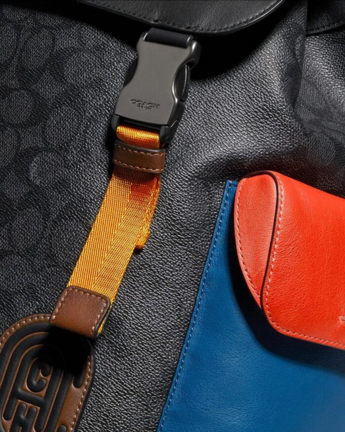Coach Rivington Backpack In Colorblock Signature Canvas With Coach Patch