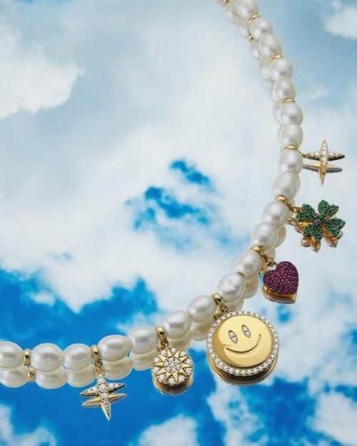 Apm Monaco Pearl & Lucky Charm Adjustable Necklace