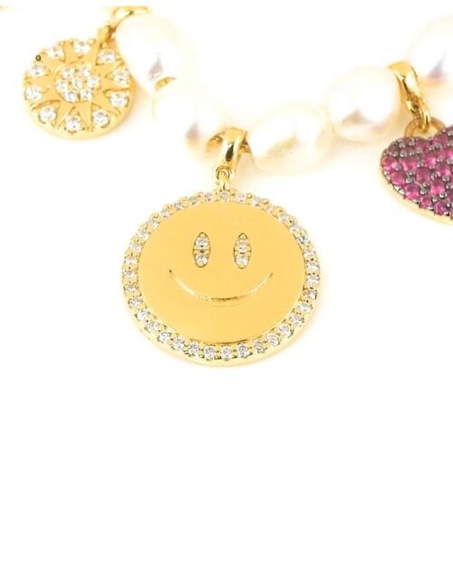 Apm Monaco Pearl & Lucky Charm Adjustable Necklace