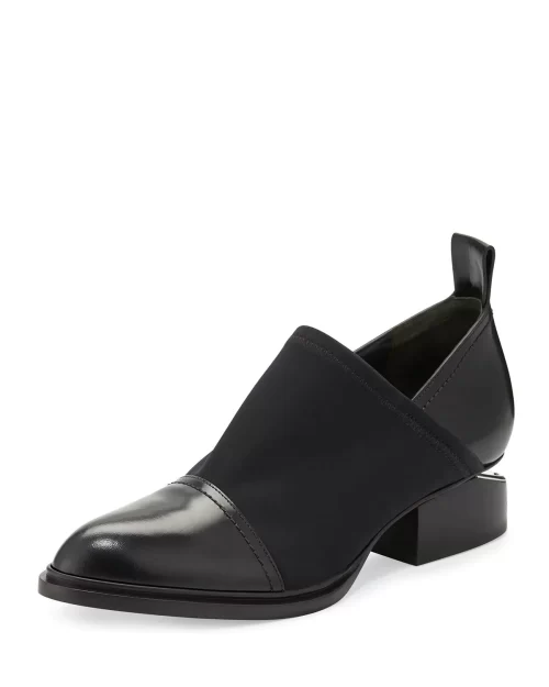 Alexander Wang Kori Stretch Neoprene & Leather Shoe, Black