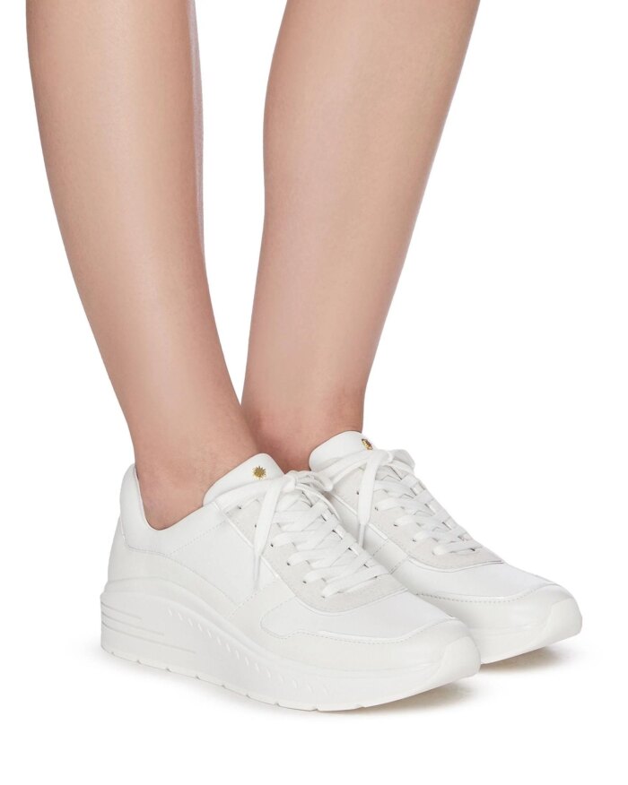Stuart Weitzman JAQI White Sneakers