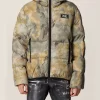 Dsquared2 Down Jacket In Camouflage Technical Fabric