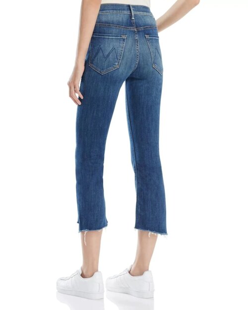 Mother Insider Crop Step Fray Jeans in Not Rough Enough