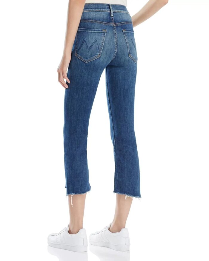 Mother Insider Crop Step Fray Jeans in Not Rough Enough
