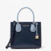 Michael Kors Mercer Tri-color Pebbled Leather Accordion Crossbody